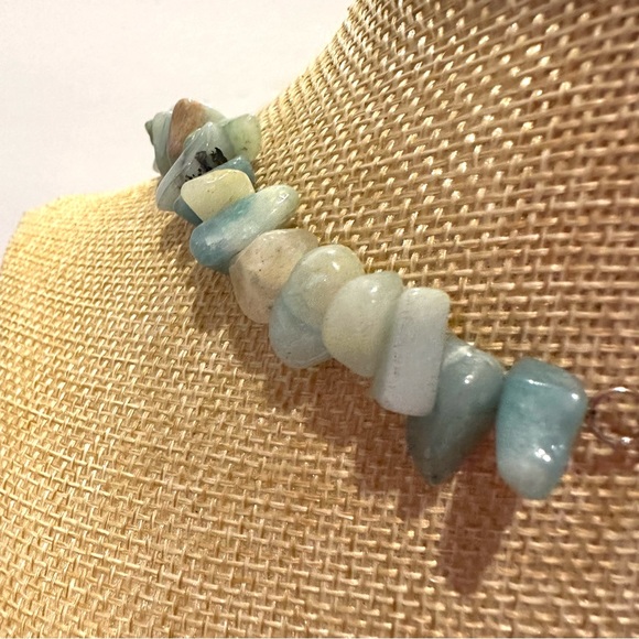 Genuine Blue Calcite Gemstone Necklace - rare stone ! Gorgeous - Picture 6 of 9